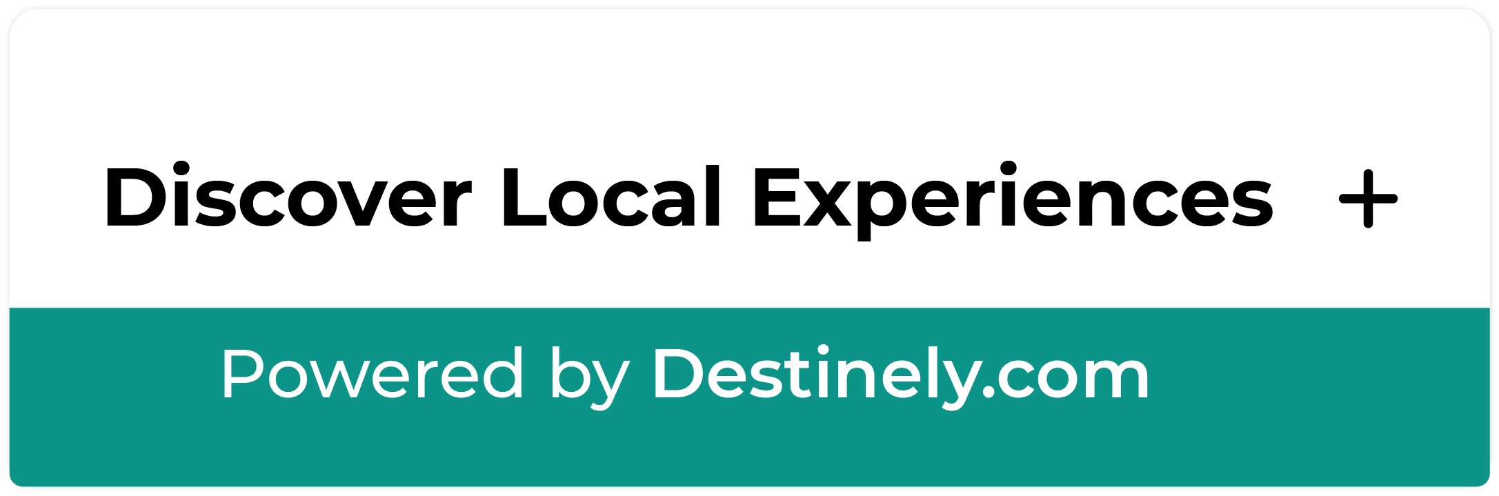 Destinely widget in closed state